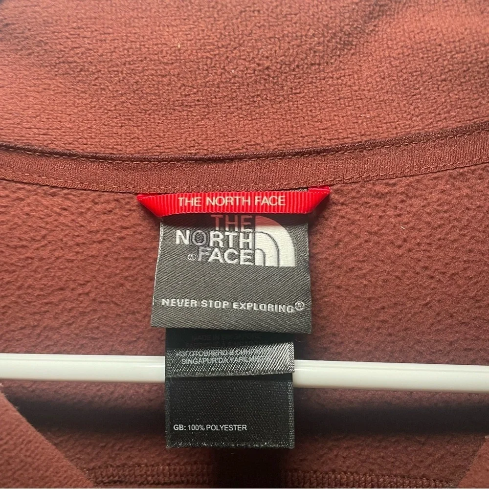 The North Face‎ Polartec Jacket Fleece Full Zip Men's Size XXL Brick Red/ Brown - Picture 2 of 6
